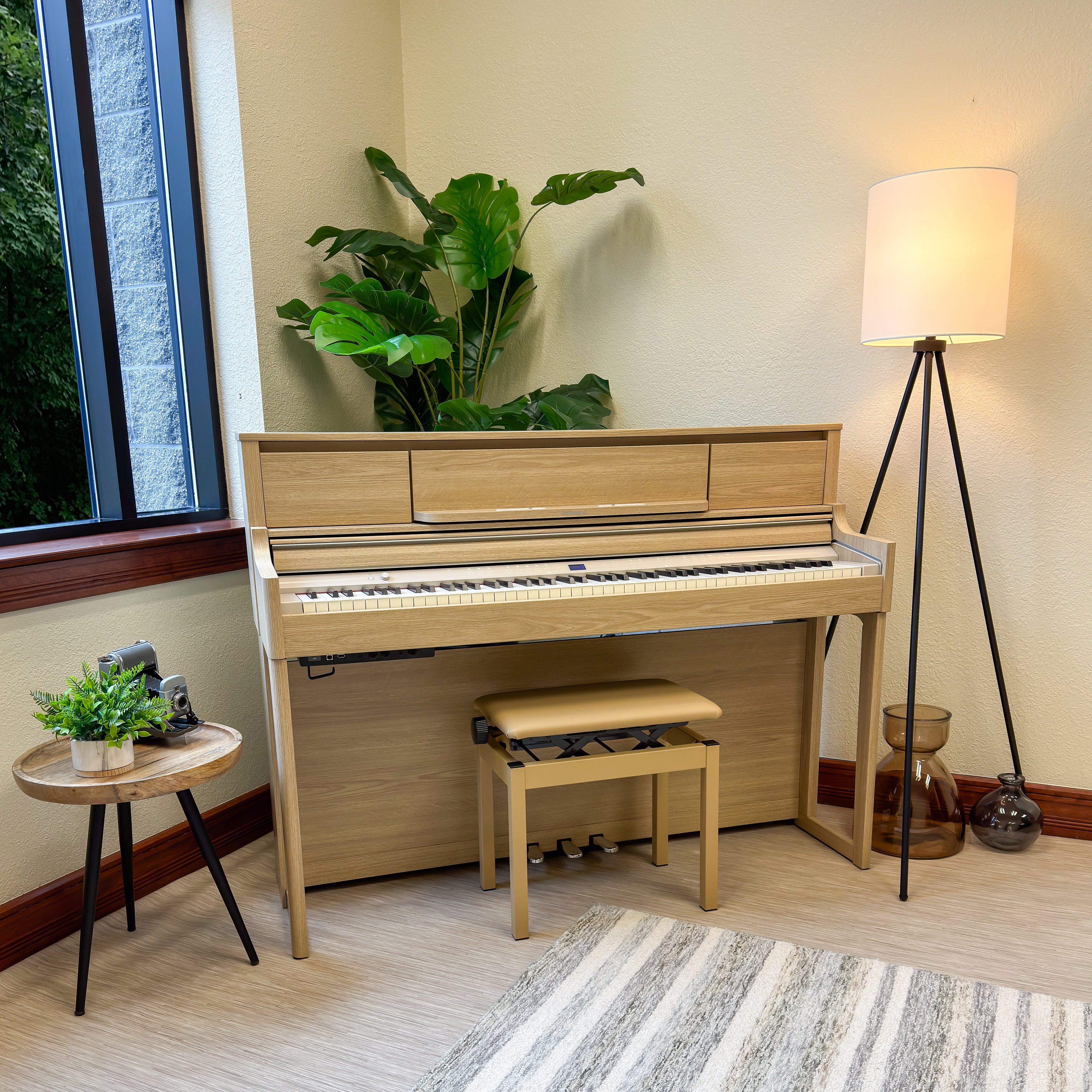 Roland LX-5 Digital Piano with Bench - Light Oak - View 3