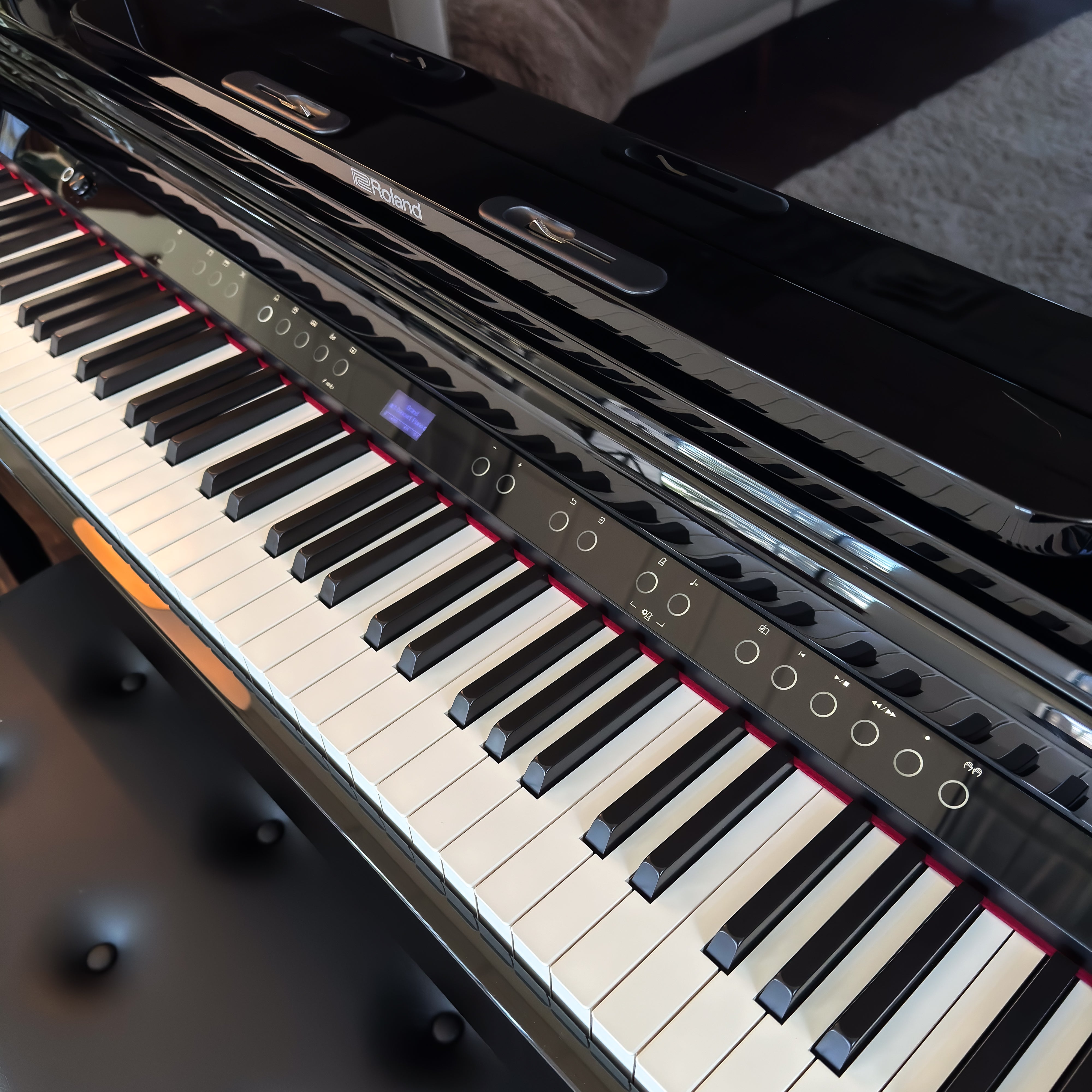 Williams symphony grand digital 2024 piano with bench ebony polish