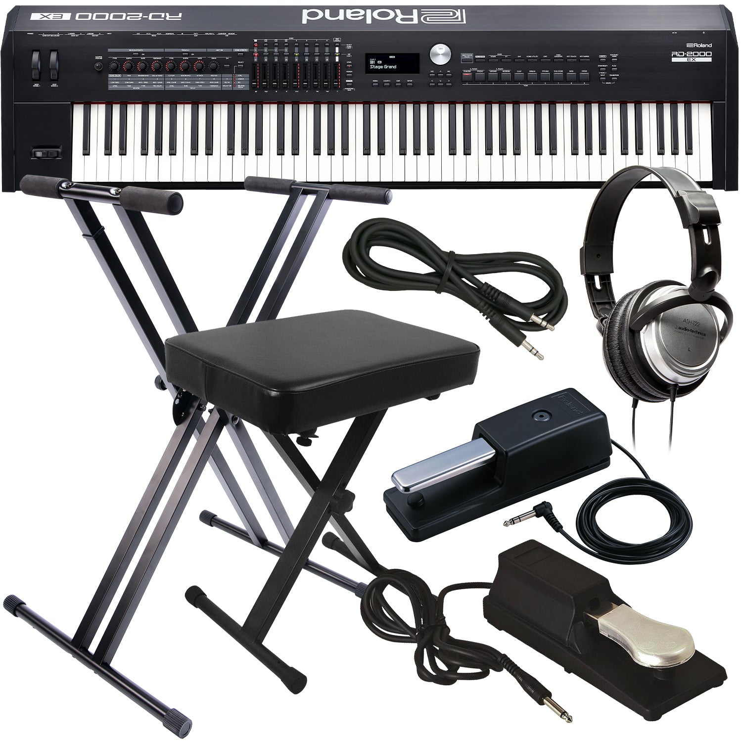 Roland RD-2000 EX Stage Piano KEY ESSENTIALS BUNDLE