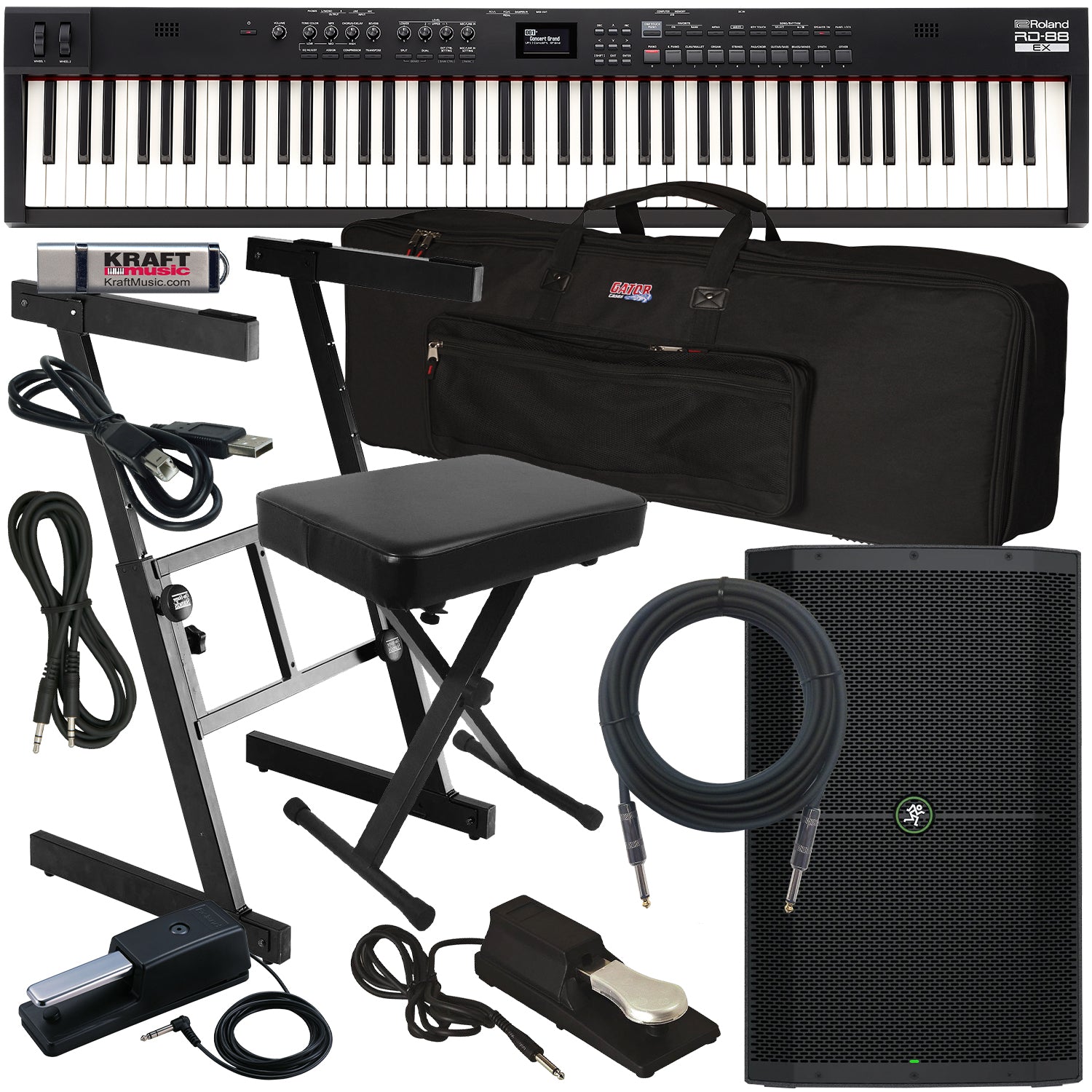 専用 G-RAP SET Roland RD-88 EX Stage Piano COMPLETE STAGE BUNDLE – Kraft Music