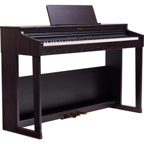 Roland RP701 Digital Piano - Dark Rosewood - right facing side view