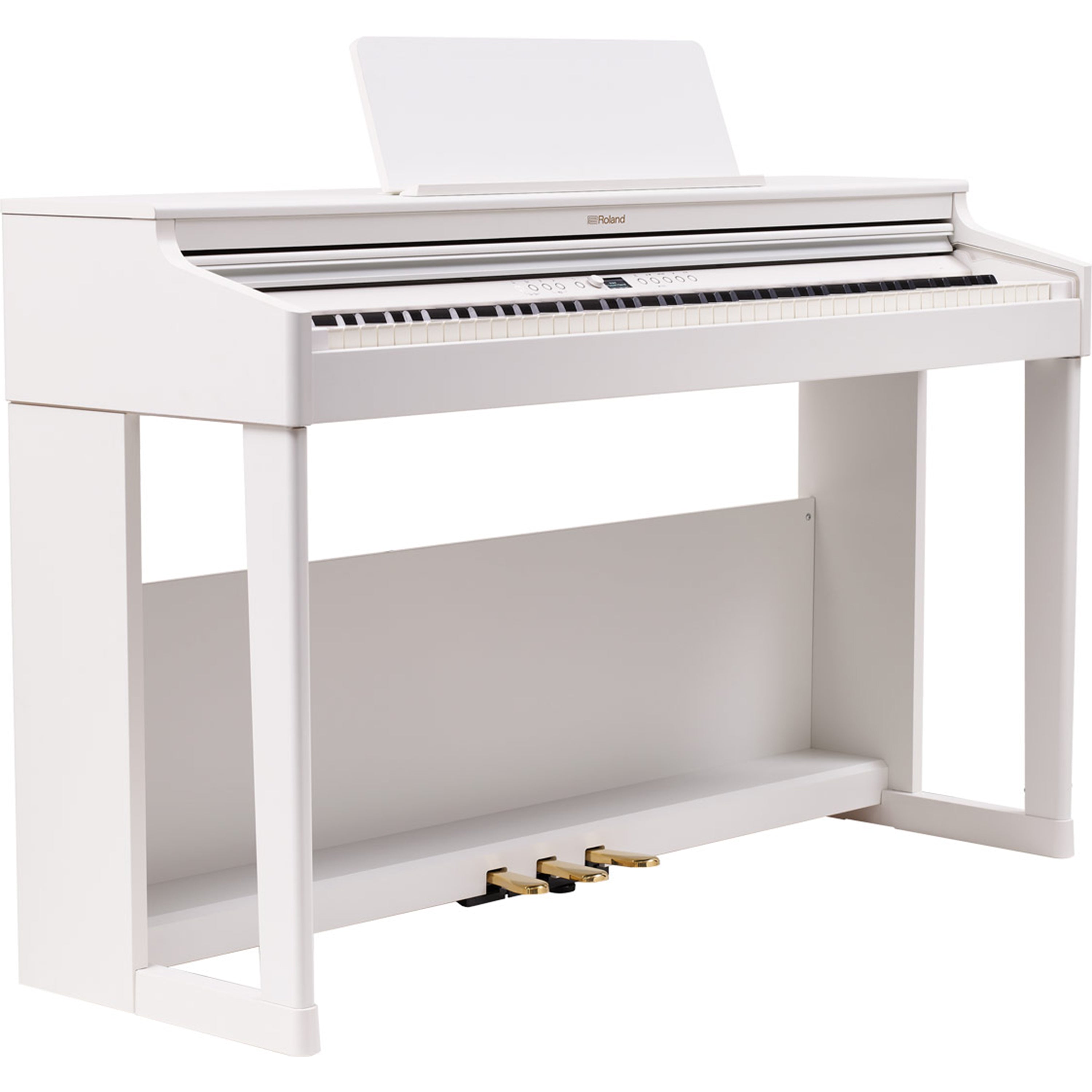 Roland RP701 Digital Piano - Satin White - right facing side view