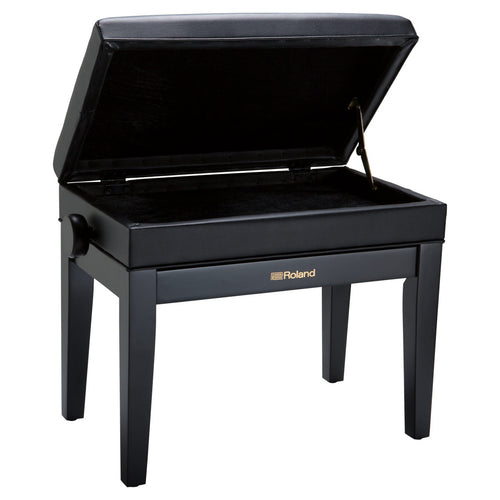 Roland RPB-400BK Piano Bench with Storage - Satin Black