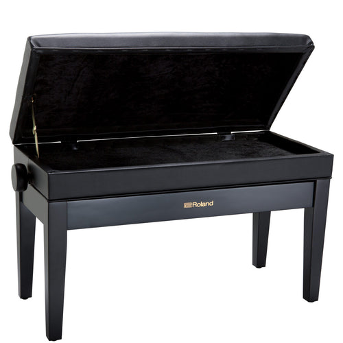 Roland RPB-D400BK Duet Piano Bench w/ Storage - Satin Black, View 2