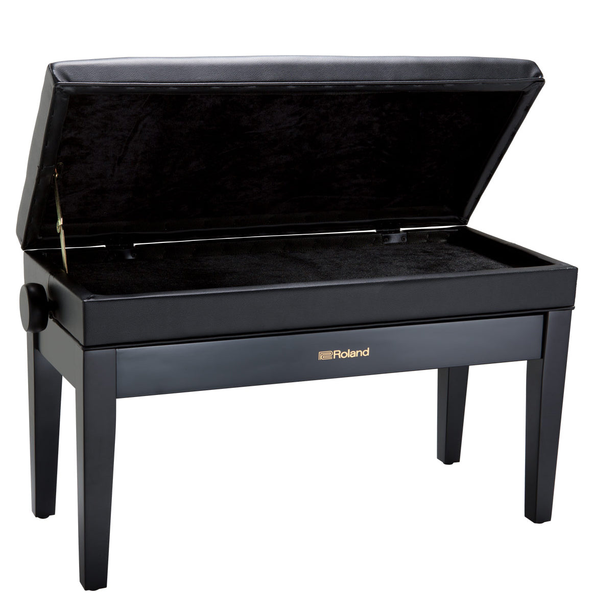Roland RPB-D400BK Duet Piano Bench w/ Storage - Satin Black, View 2