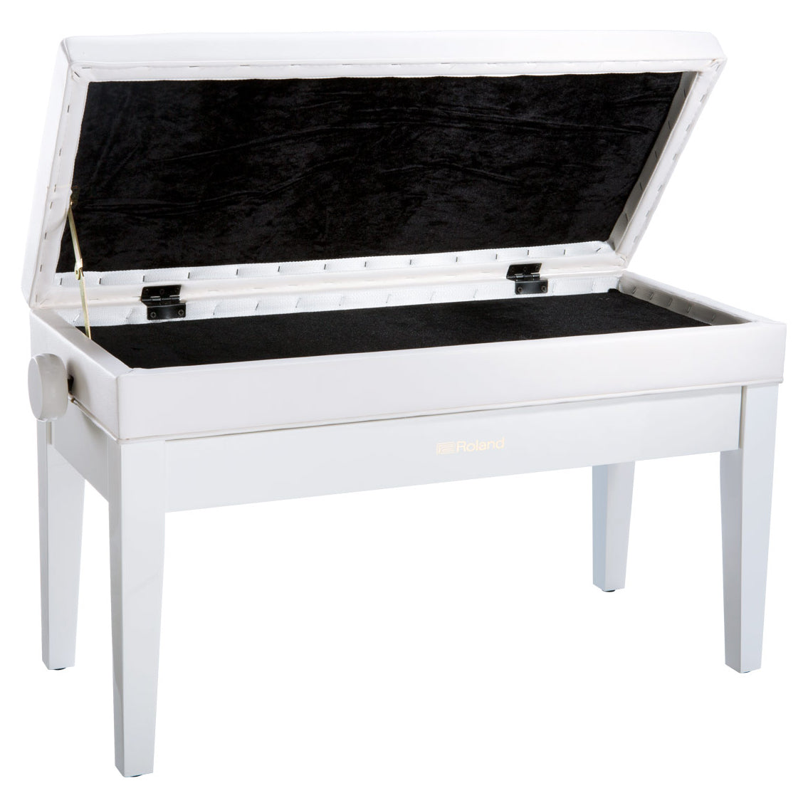 Roland RPB-D400PW Duet Piano Bench w/ Storage - Polished White, View 2