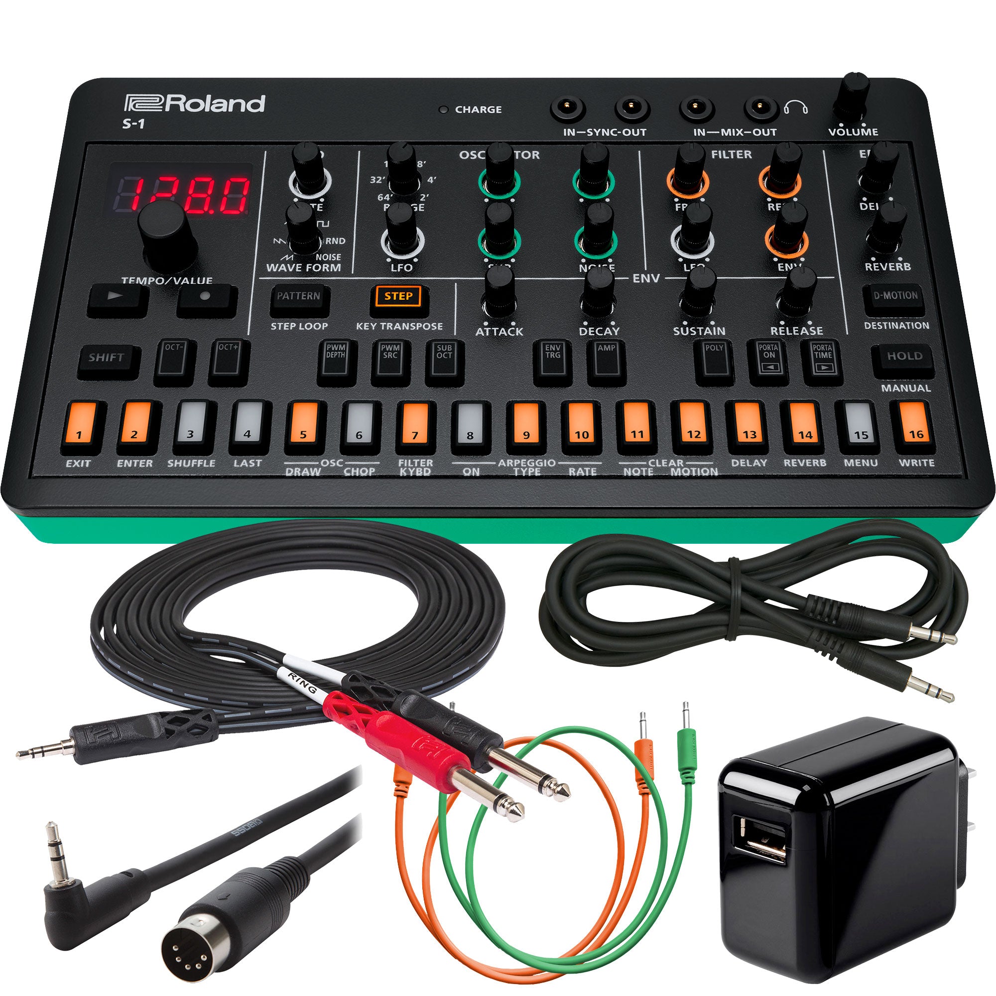 Roland Aira Compact S-1 Tweak Synth POWER & CABLE KIT Roland Aira Compact S-1 Tweak Synth POWER & CABLE KIT