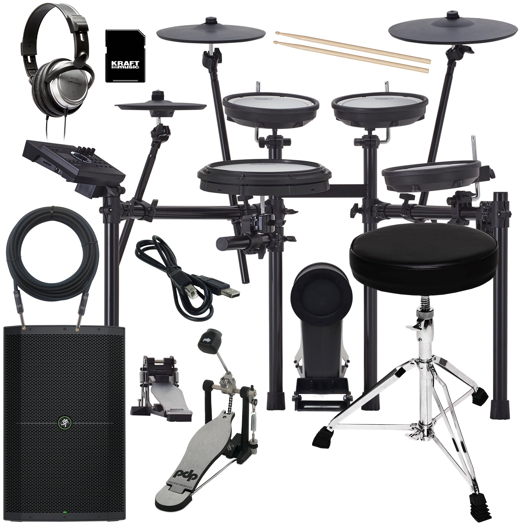 Roland TD-17KV2 V-Drums Electronic Drum Set COMPLETE DRUM BUNDLE