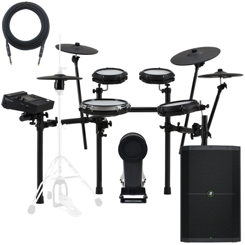 Collage of items included in the Roland V-Drums TD316 Electronic Drum Set MONITOR KIT