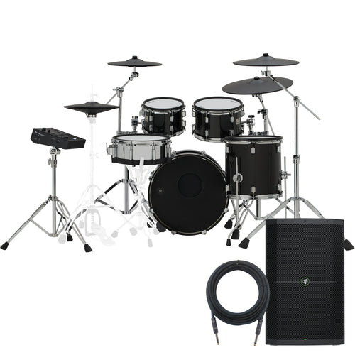 Collage of items included in the Roland V-Drums VAD516 Electronic Drum Set MONITOR KIT