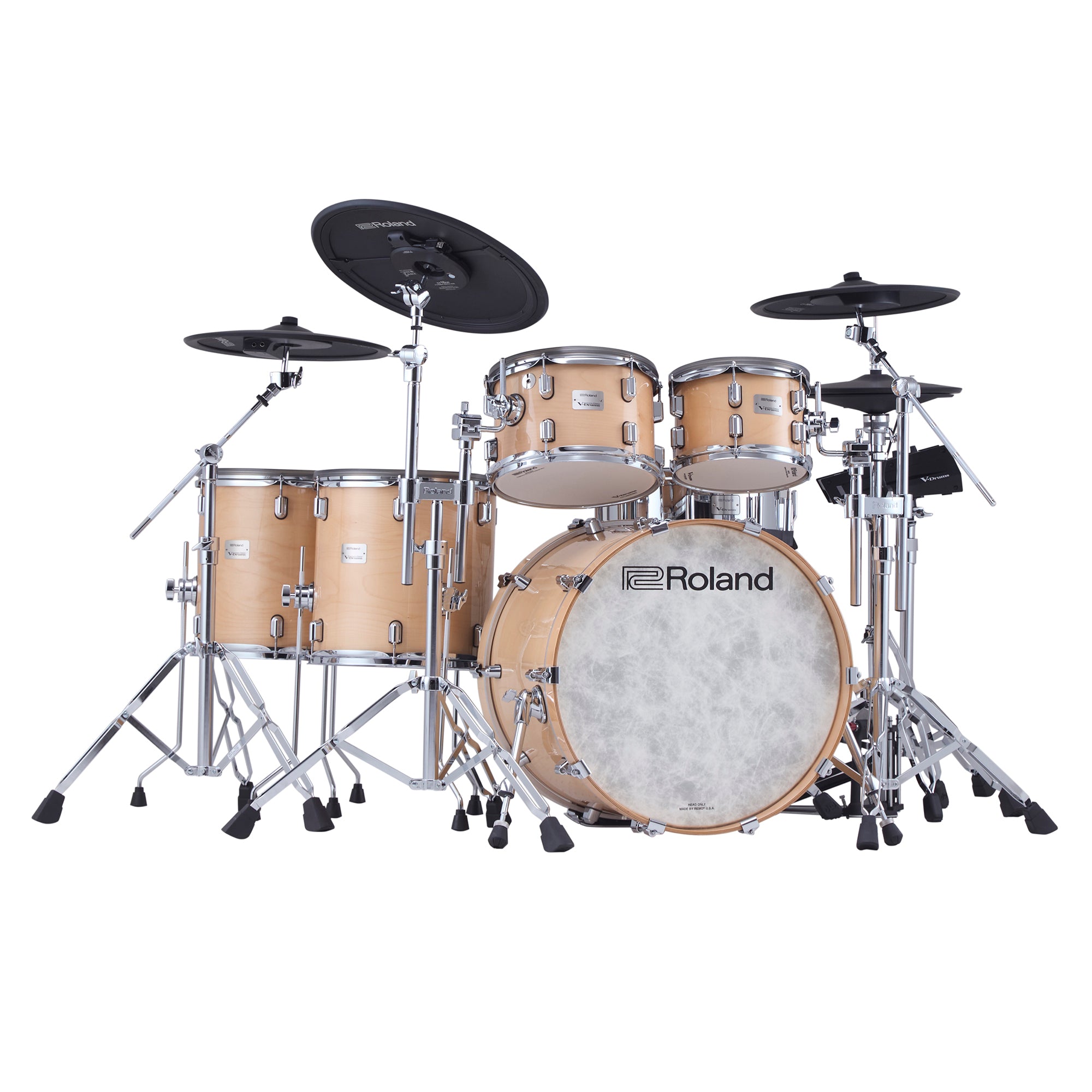 Roland VAD-716 V-Drums Electronic Drum Set - Gloss Natural, View 1