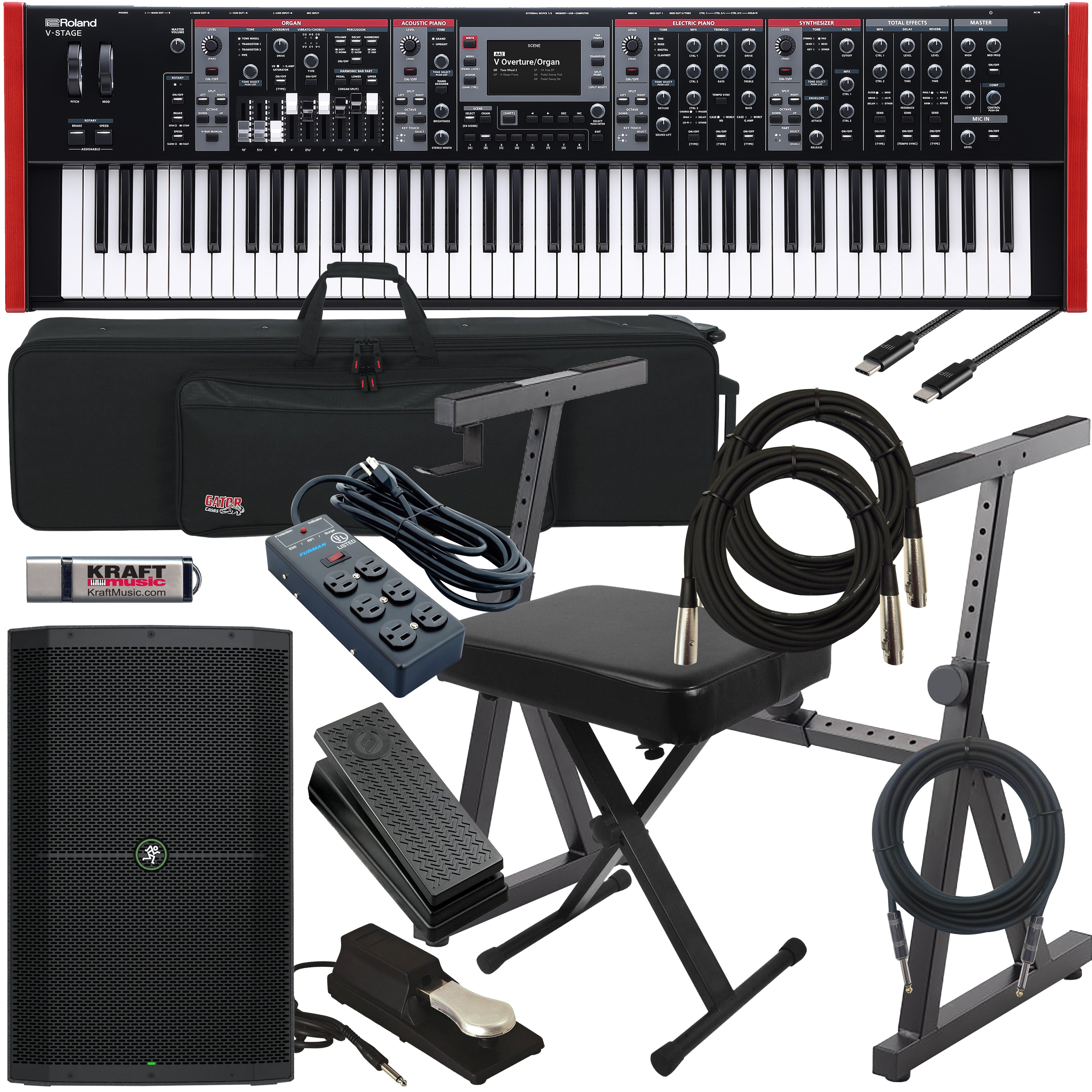 Roland V-Stage 76 Stage Keyboard COMPLETE STAGE BUNDLE