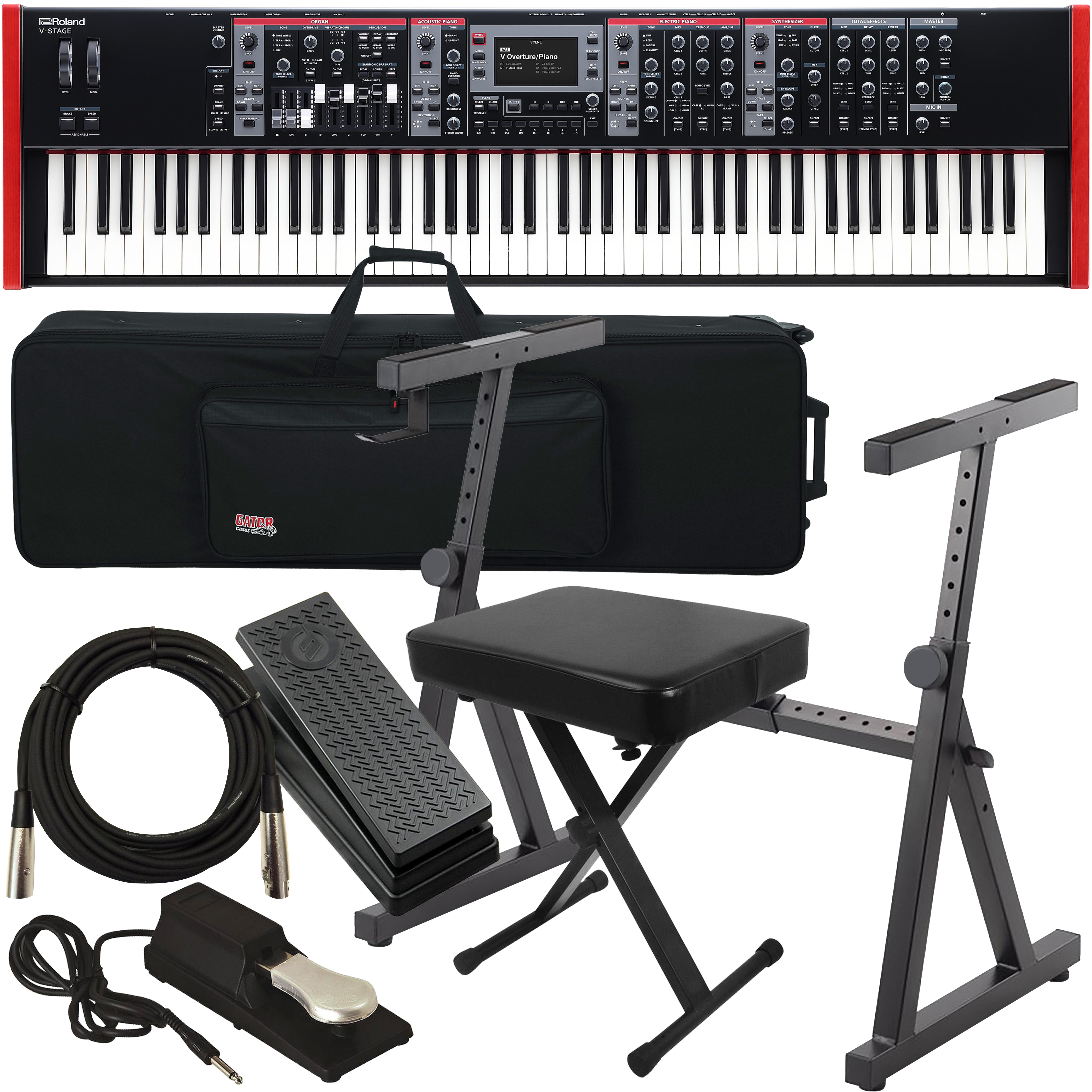 Roland V-Stage 88 Stage Keyboard STAGE ESSENTIALS BUNDLE