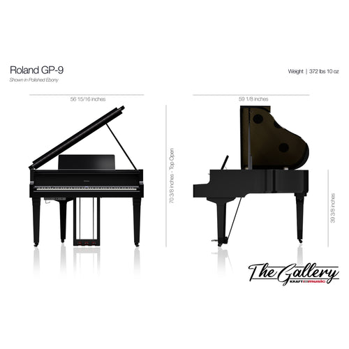 Roland GP-9 Digital Grand Piano - Dimensions