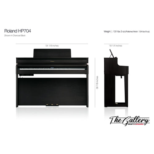 Roland HP704 Digital Piano  - Dimensions