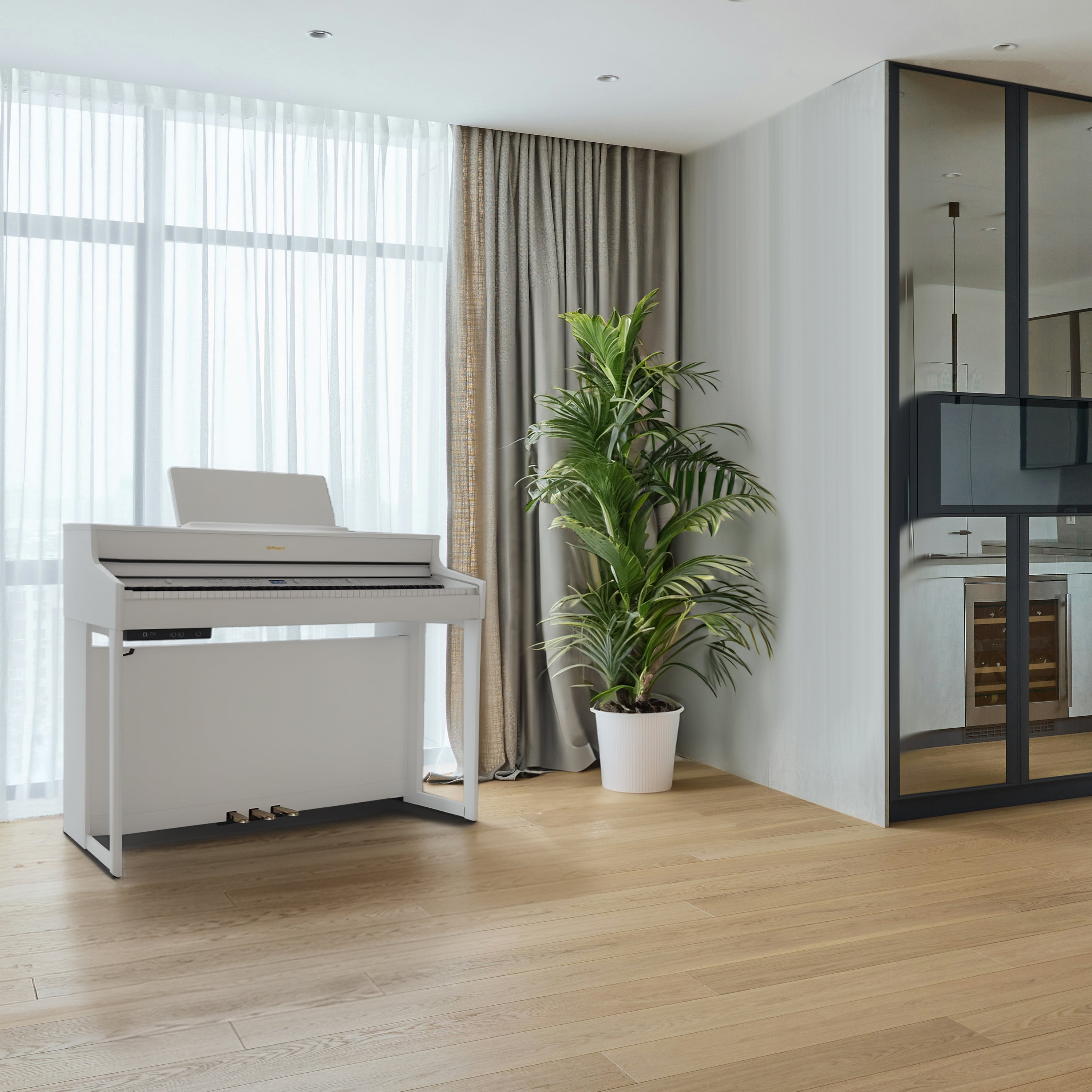 Roland HP702 Digital Piano - Satin White
