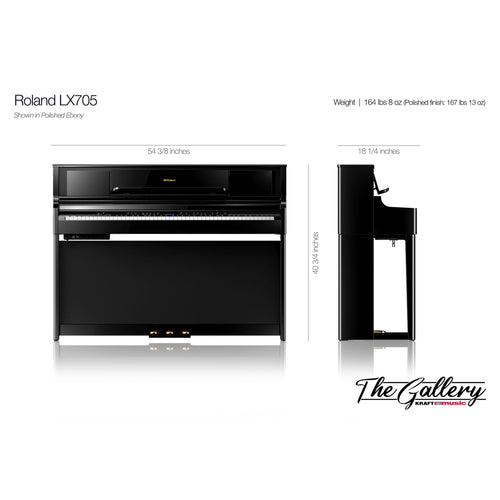 Roland LX705 Digital Piano - Dimensions