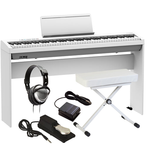 Roland FP-30X Digital Piano - White HOME ESSENTIALS BUNDLE