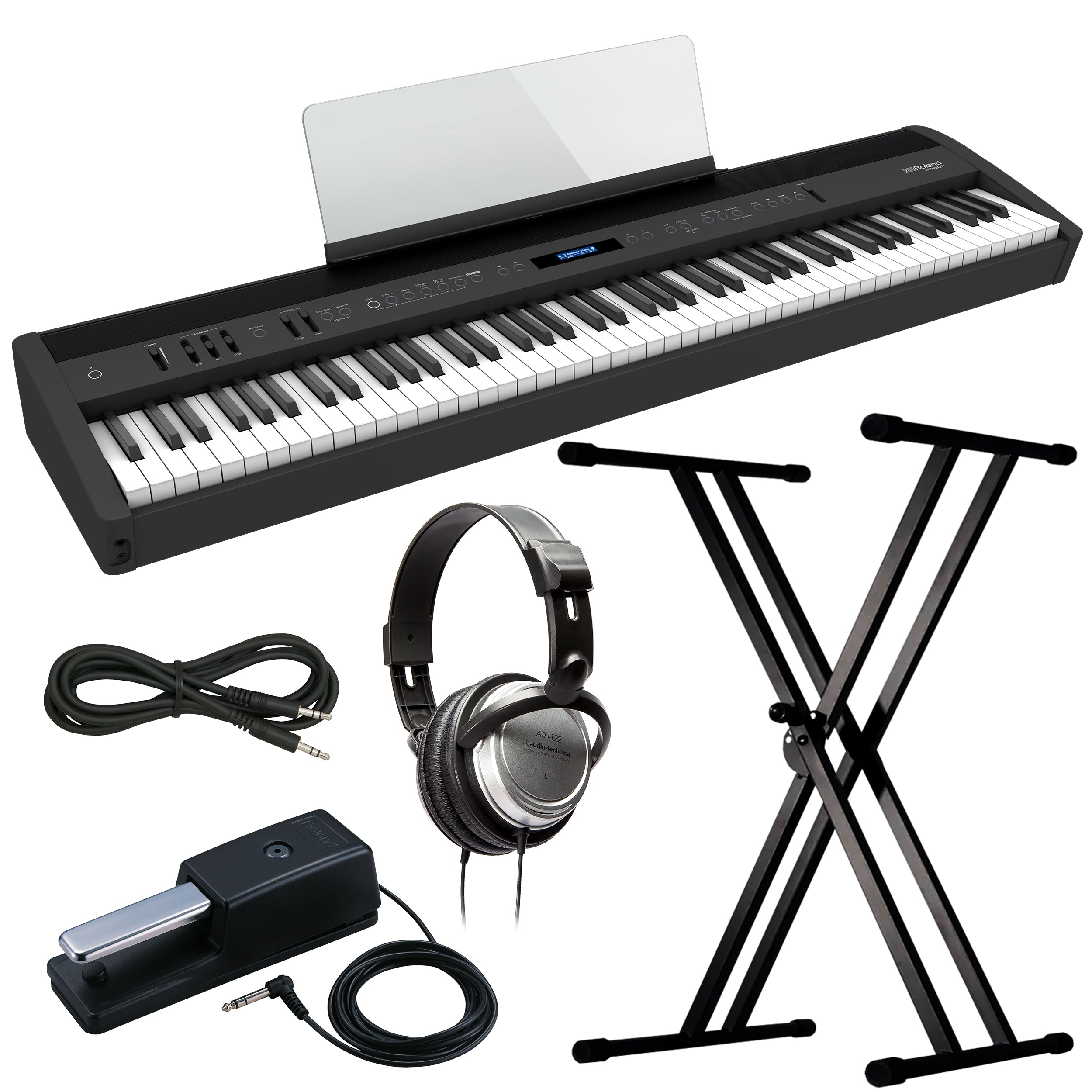 Roland FP-60X Digital Piano - Black KEY ESSENTIALS BUNDLE – Kraft
