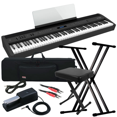 Roland FP-60X Digital Piano - Black STAGE ESSENTIALS BUNDLE