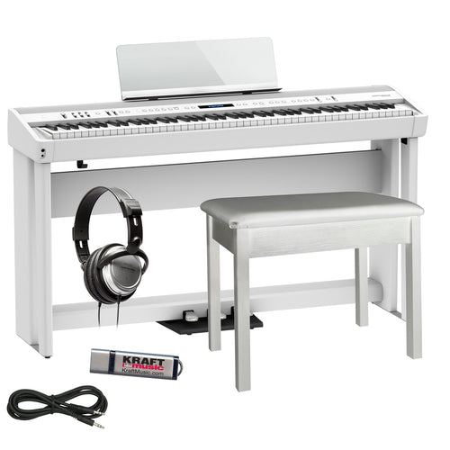 Roland FP-90X Digital Piano - White COMPLETE HOME BUNDLE