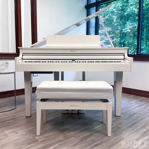 Roland GP-6 Digital Grand Piano - Polished White - front