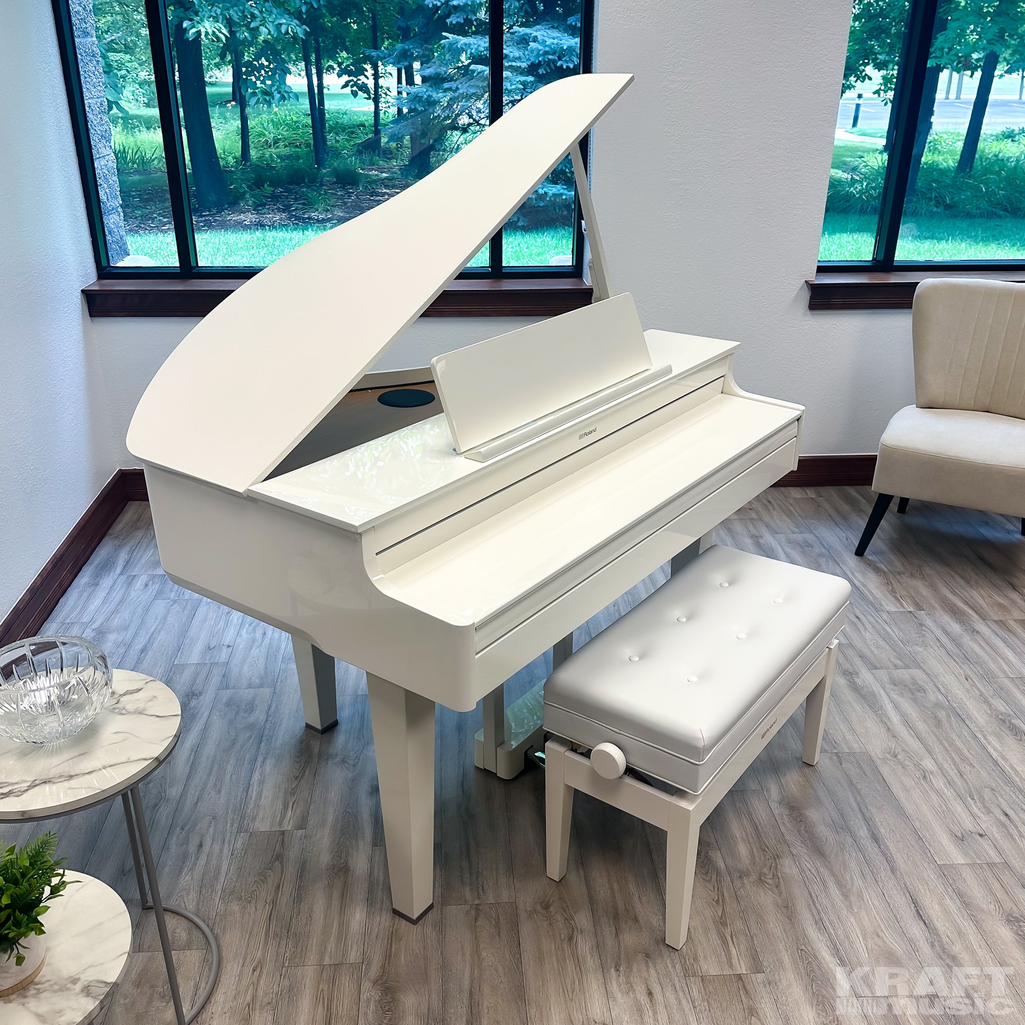 Roland GP-6 Digital Grand Piano - Polished White – Kraft Music