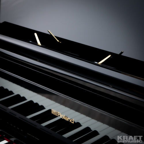 Roland GP609 Digital Grand Piano - Polished Ebony - Music score braces