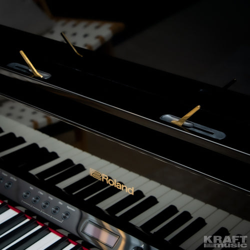 Roland LX708 Digital Piano - Polished Ebony - music score braces