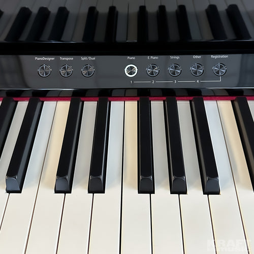 Roland LX708 Digital Piano - Polished Ebony - controls 1