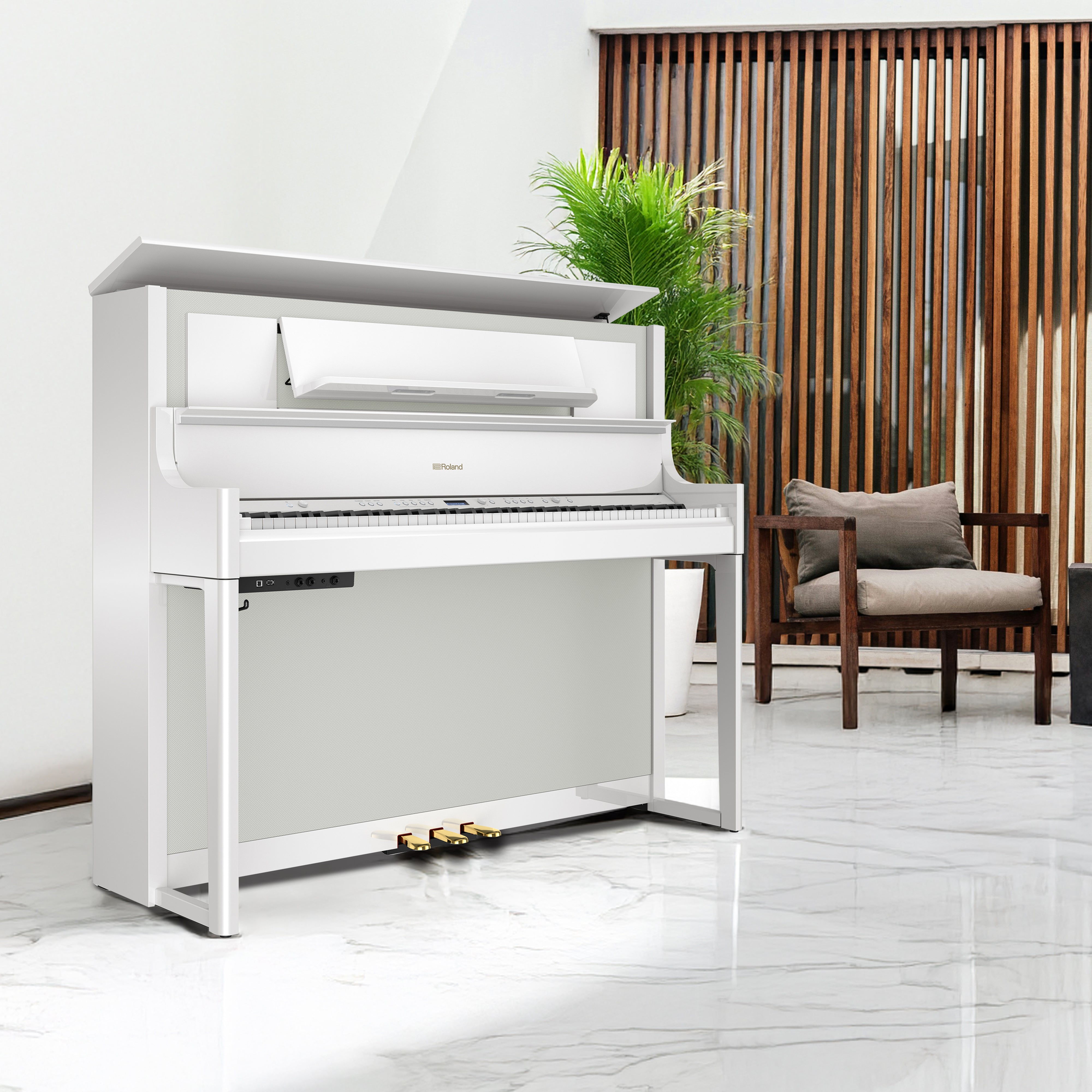 Roland LX708 Digital Piano - Polished White