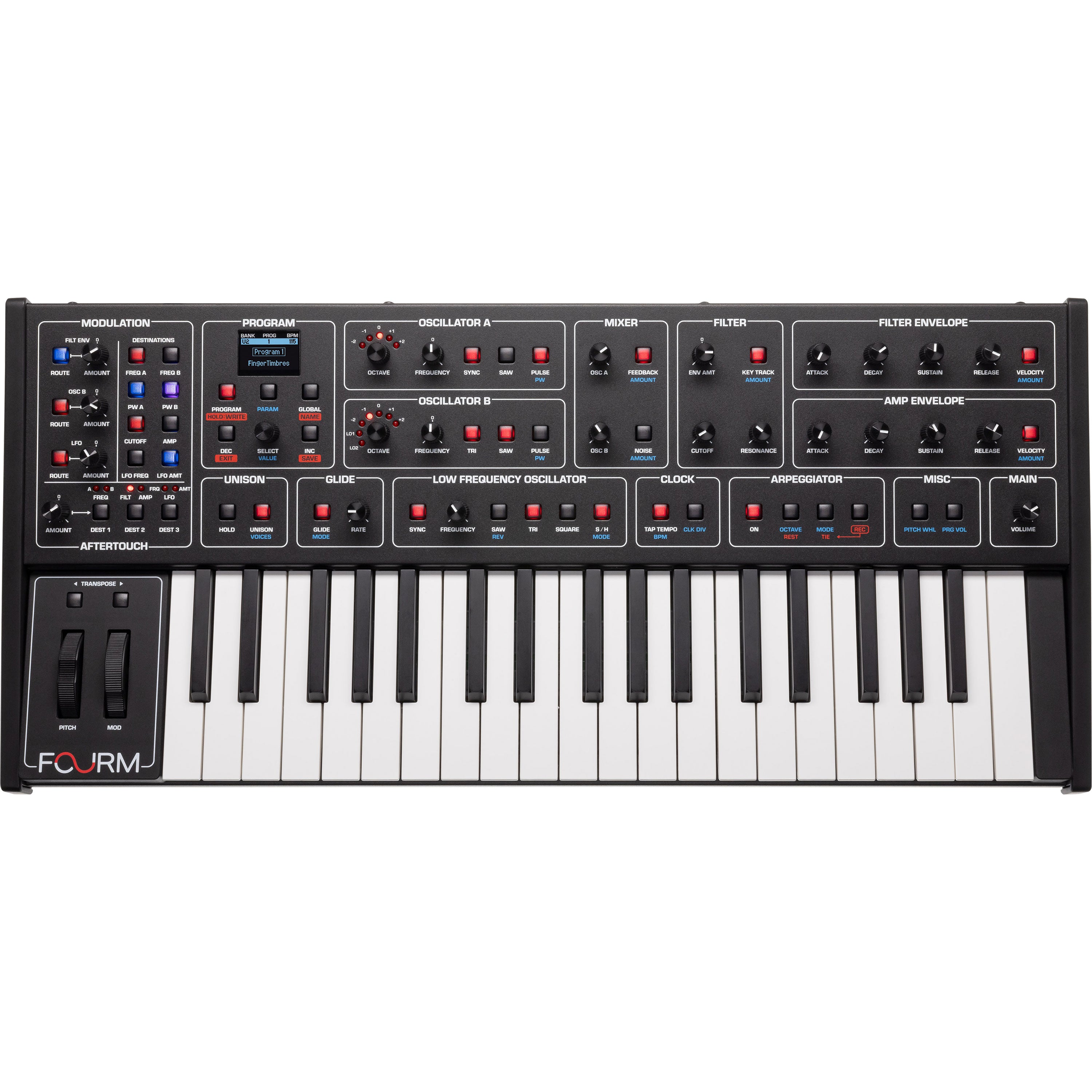 Sequential Fourm 4-Voice Polyphonic Analog Synthesizer