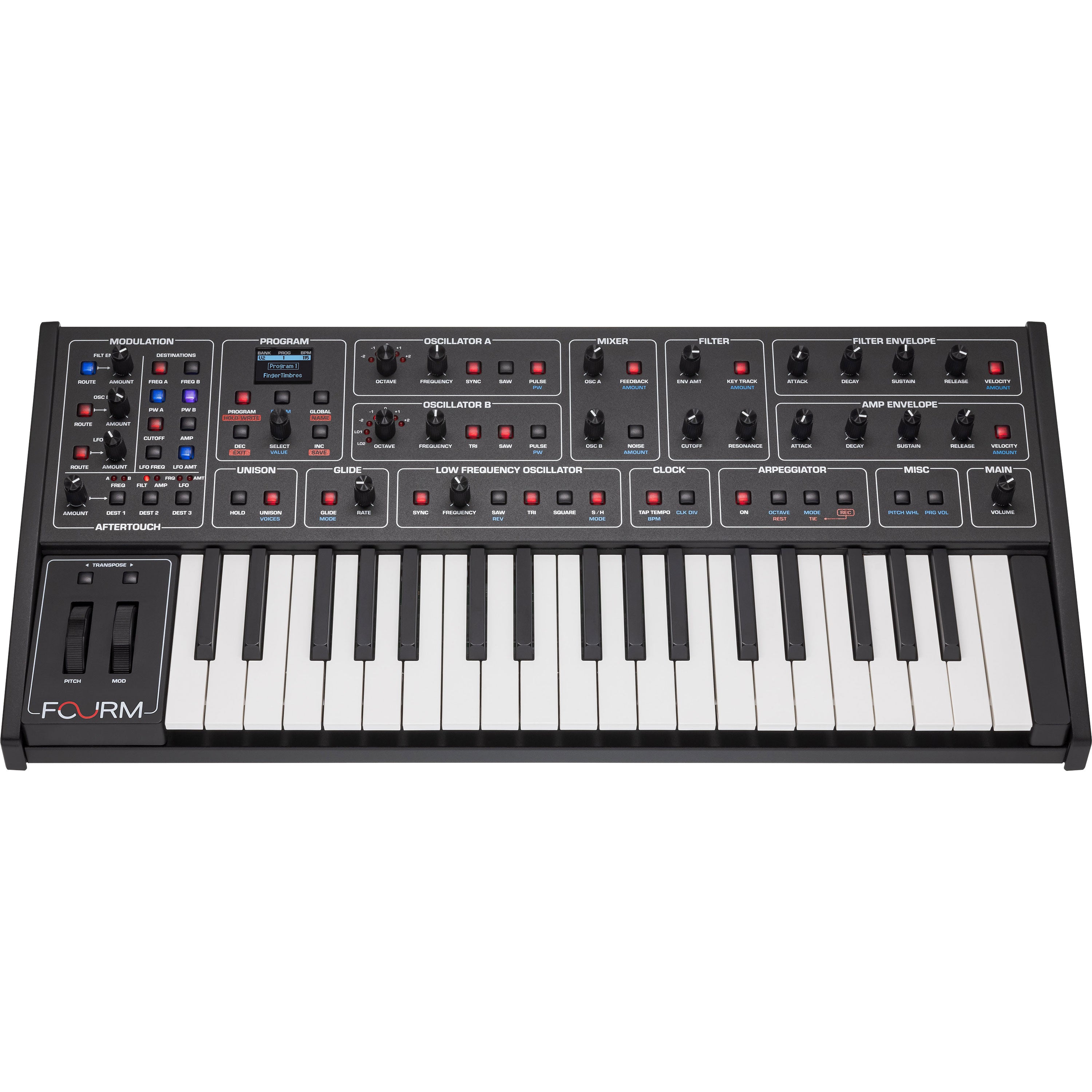 Sequential Fourm 4-Voice Polyphonic Analog Synthesizer – Kraft Music