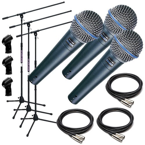 Shure Beta 58A Dynamic Vocal Microphone TRIPLE PERFORMER PAK