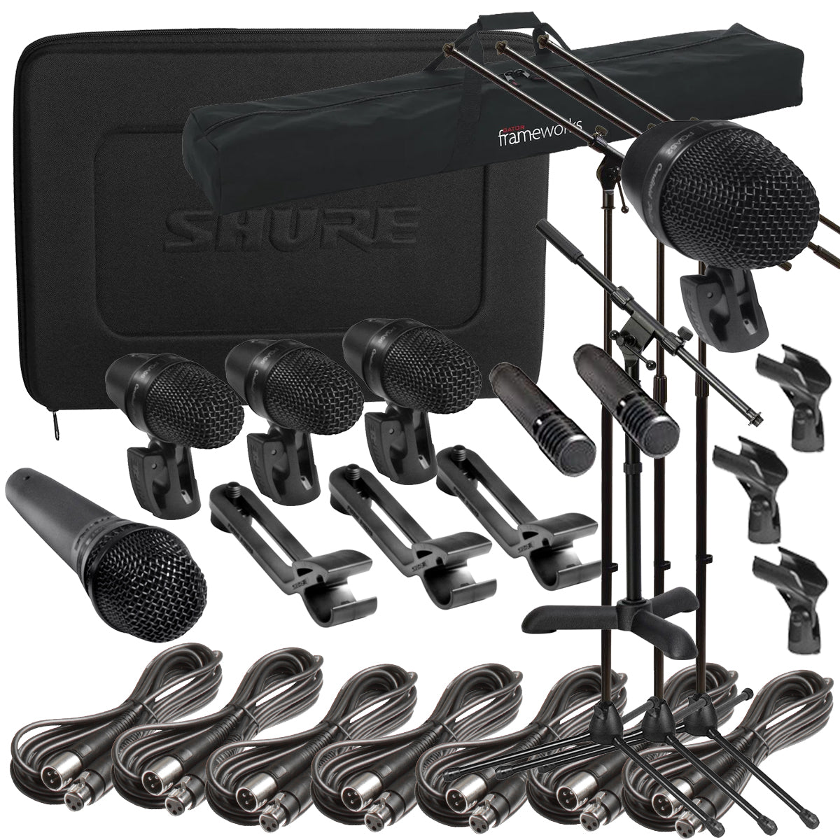 Shure PGADRUMKIT7 Drum Microphone Kit STUDIO PAK