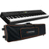 Collage showing components in Studiologic SL88 GT Mk2 MIDI Keyboard Controller CARRY BAG KIT