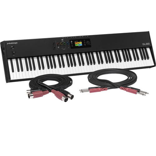 Collage showing components in Studiologic SL88 Mk2 MIDI Keyboard Controller CABLE KIT