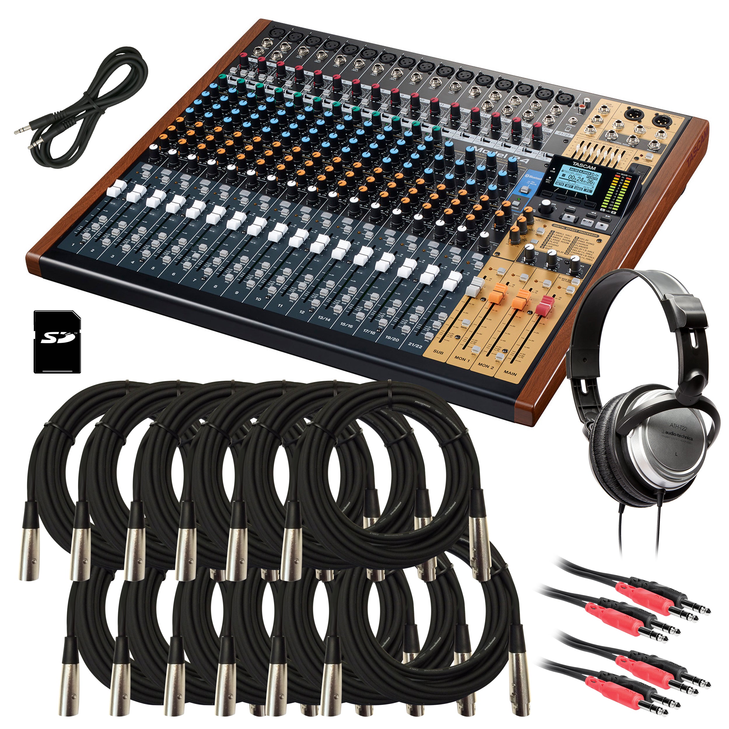 Tascam Model 24 Multi-Track Live Recording Console STUDIO KIT