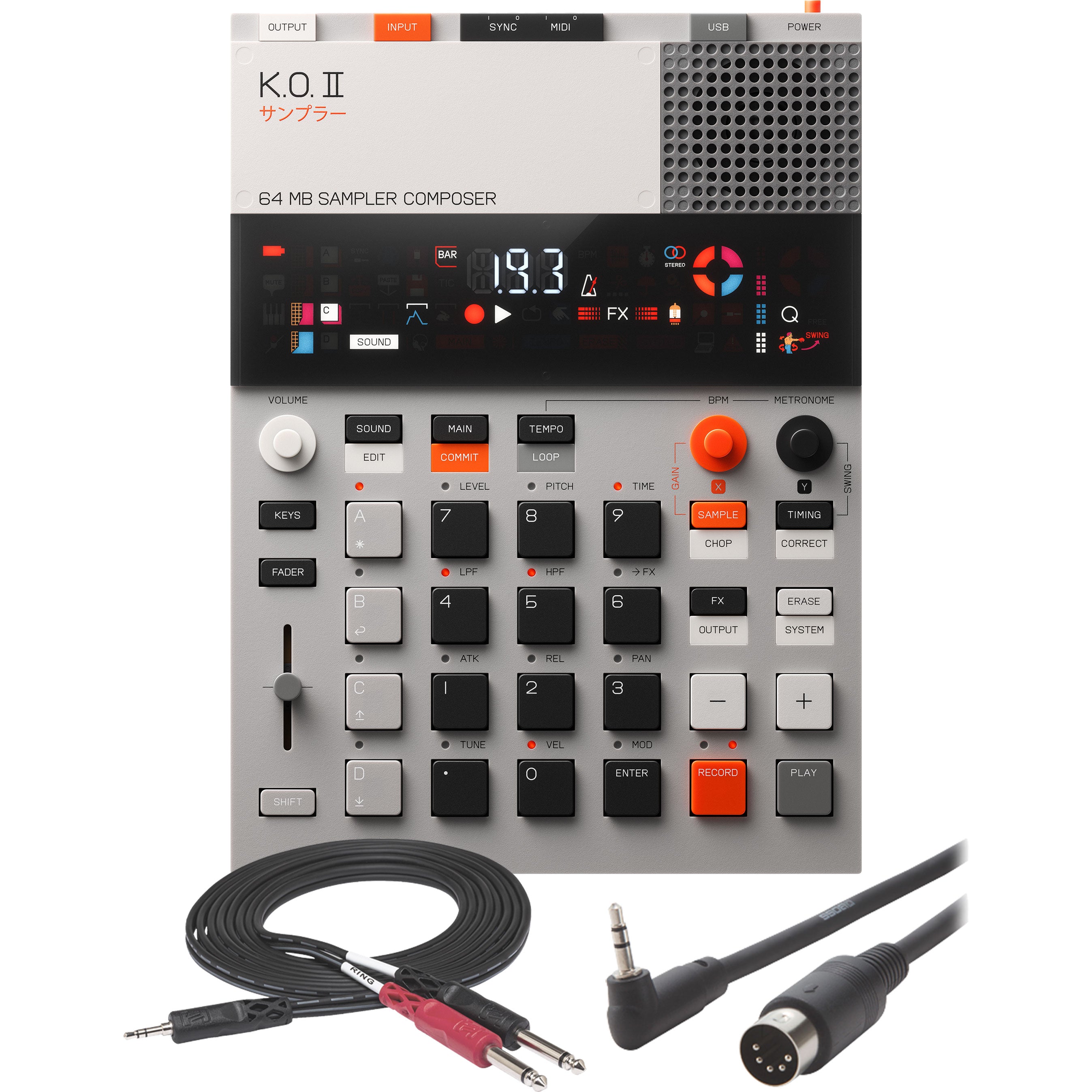 Teenage Engineering EP–133 K.O. II Sampler & Composer CABLE