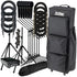 Collage of items included in On-Stage GR9000 Gig Rider Gear Bag with Wheels STAGE RIG