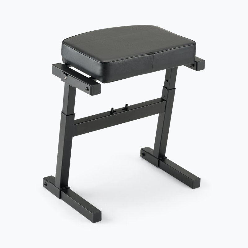 On-Stage keyboard bench set to a higher position, showing the multiple height-adjustment holes