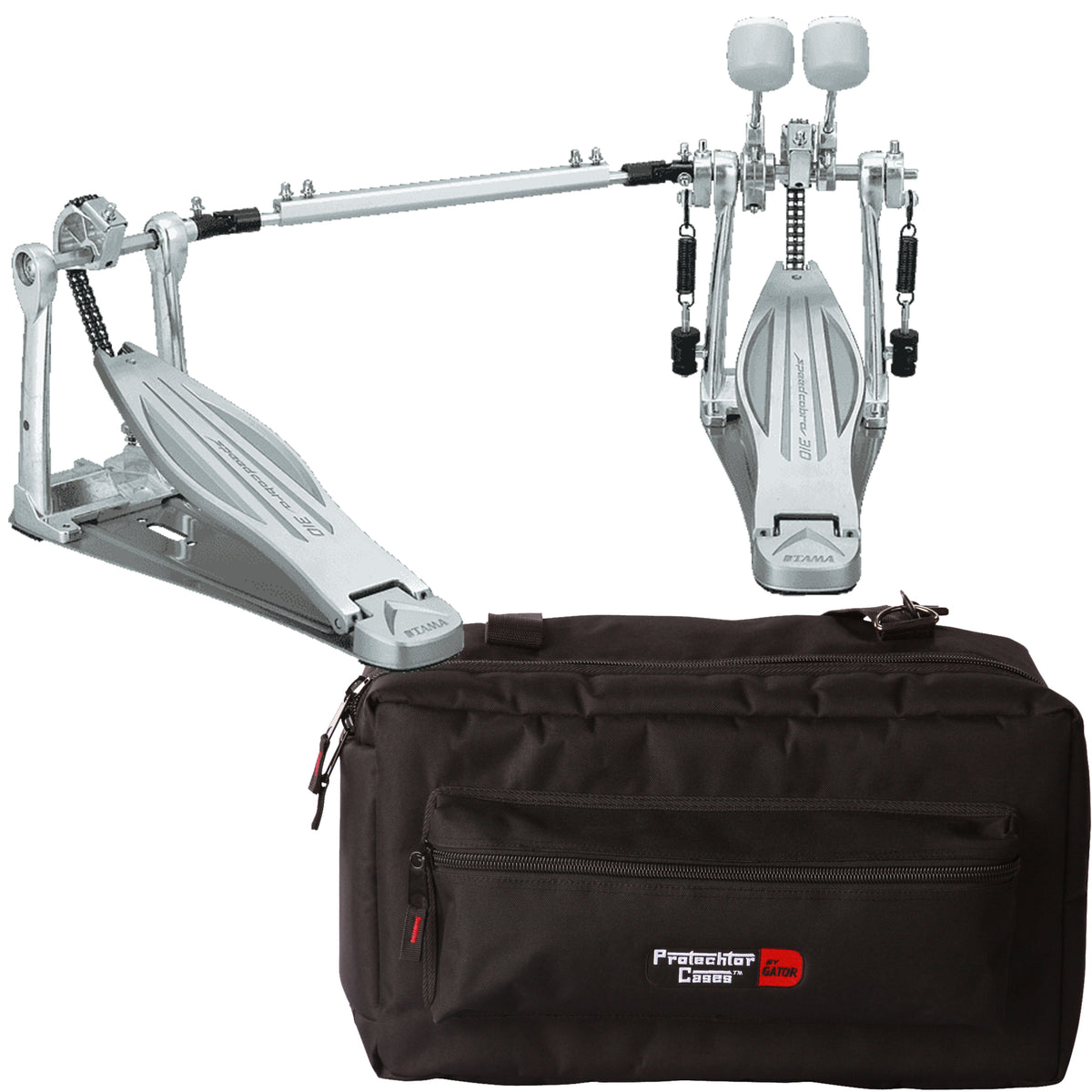 tama speed cobra double pedal HP310LW Bass Drum CARRY BAG KIT – Kraft Music Radabstand:800 mm (45 Grad links od. rechts) Nitril Handschuhe weiß, 100 reg_PH chain pedal with a