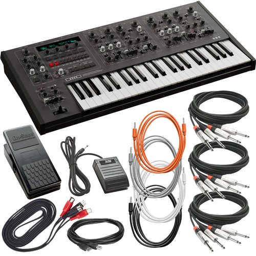 UDO Audio DMNO 8-Voice Polyphonic Keyboard Synthesizer - Black CABLE KIT