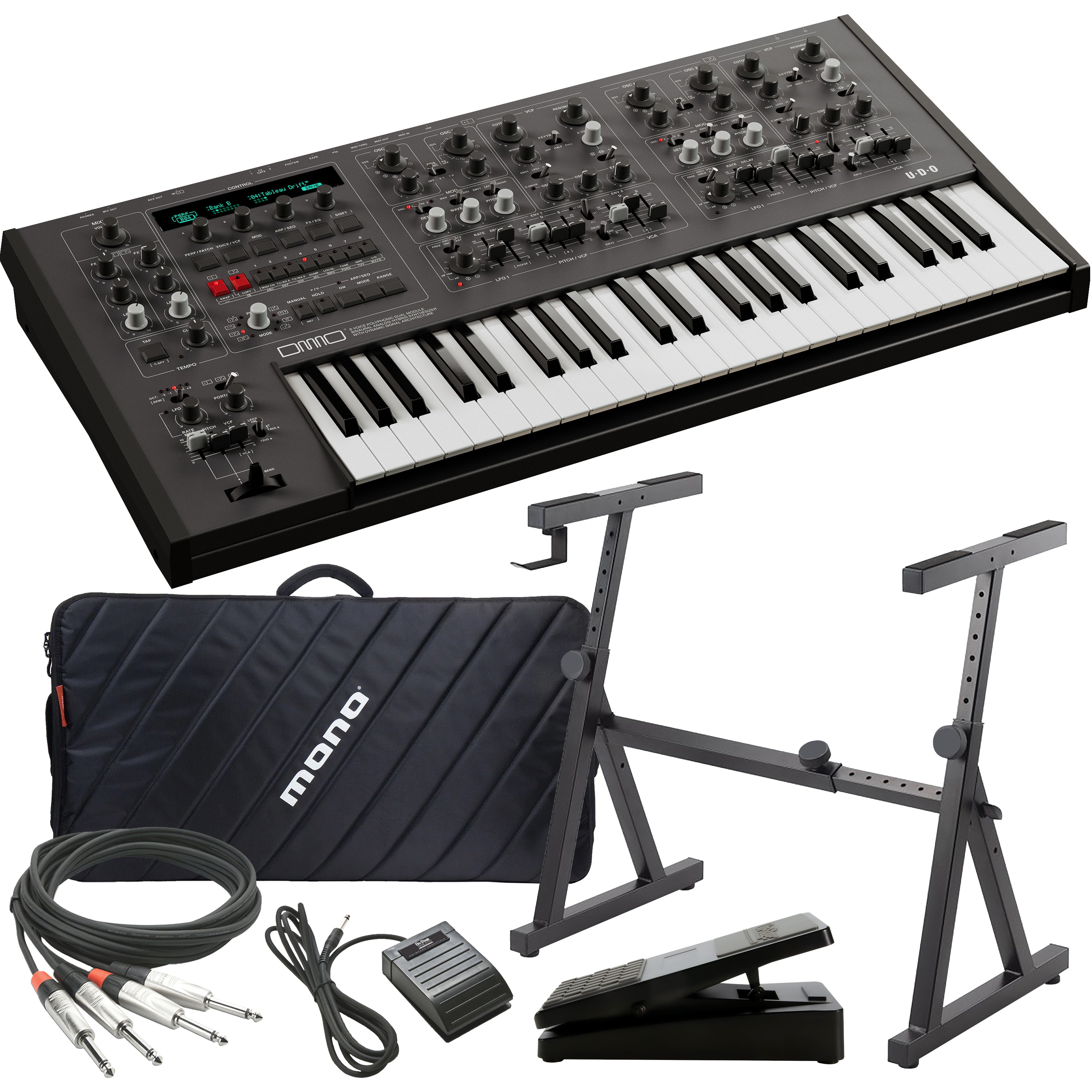 UDO Audio DMNO 8-Voice Polyphonic Keyboard Synthesizer - Black STAGE RIG
