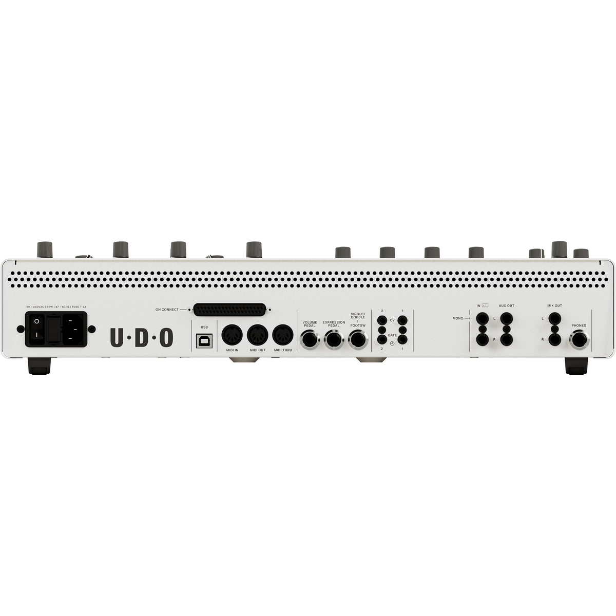UDO Audio DMNO ON 8-Voice Polyphonic Desktop Synthesizer - White View 2