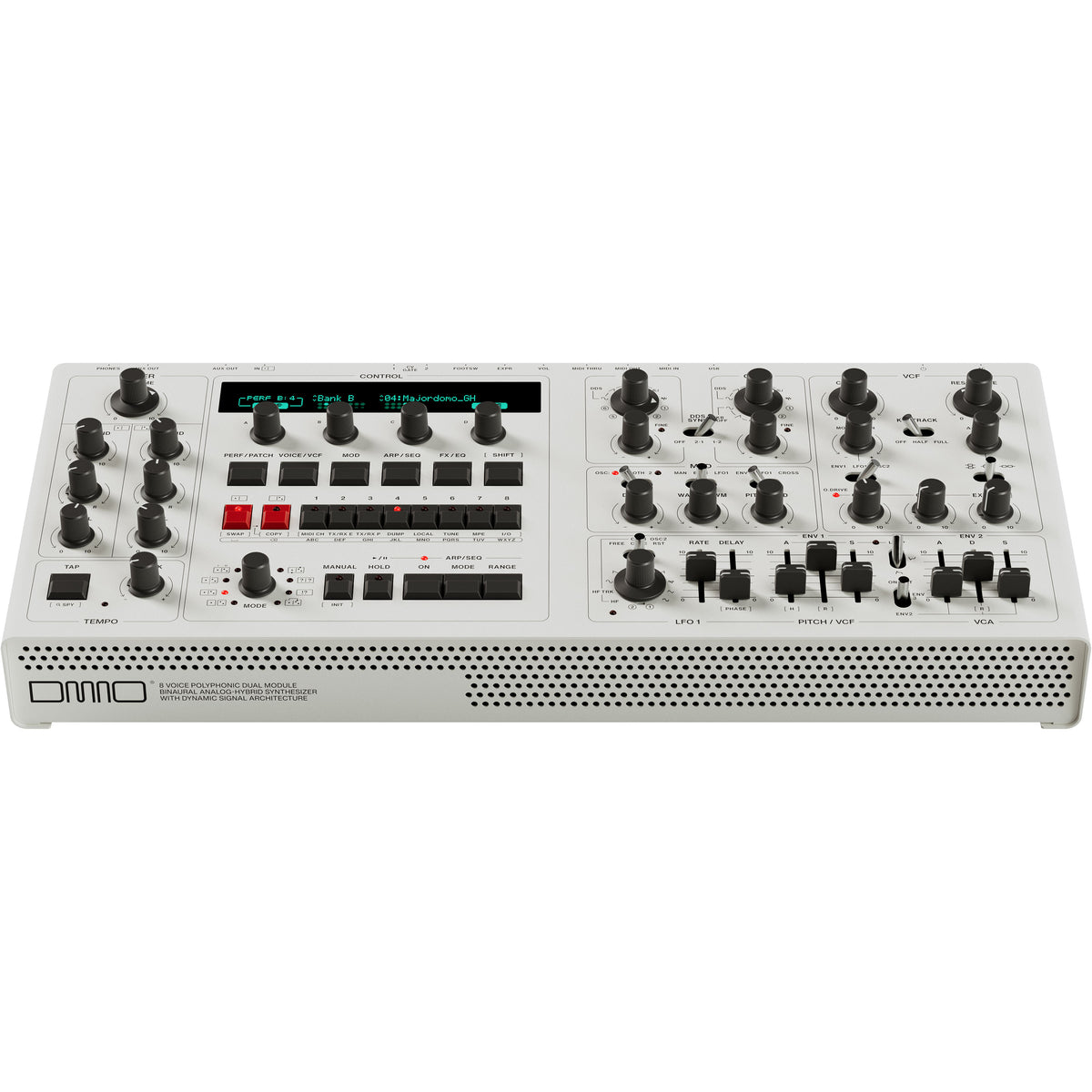 UDO Audio DMNO ON 8-Voice Polyphonic Desktop Synthesizer - White View 4