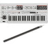 Collage showing components in UDO Audio Super 6 ST49 12-Voice Keyboard Synthesizer - White RIBBON KIT