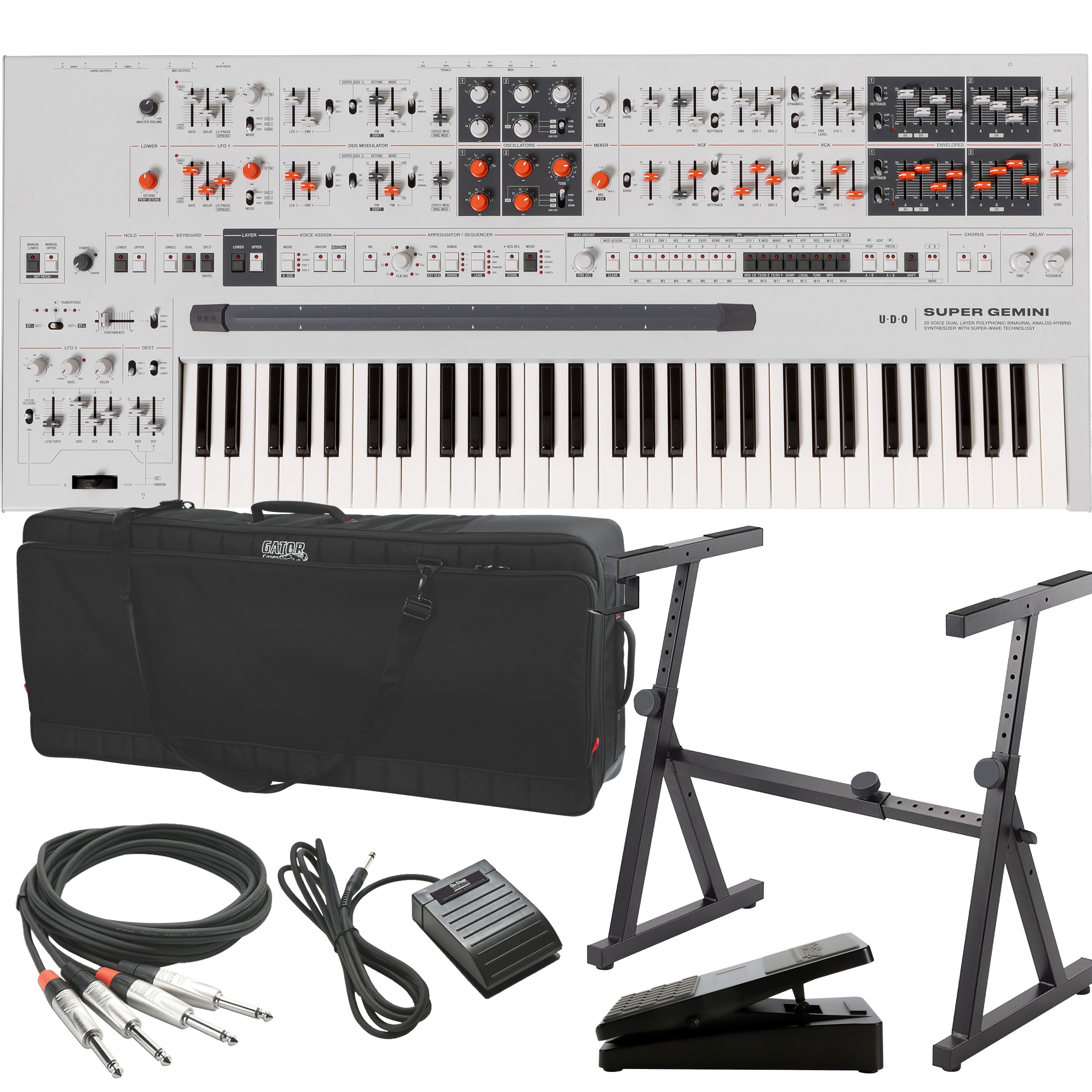 UDO Audio Super Gemini 20-Voice Bi-Timbral Keyboard Synthesizer STAGE RIG