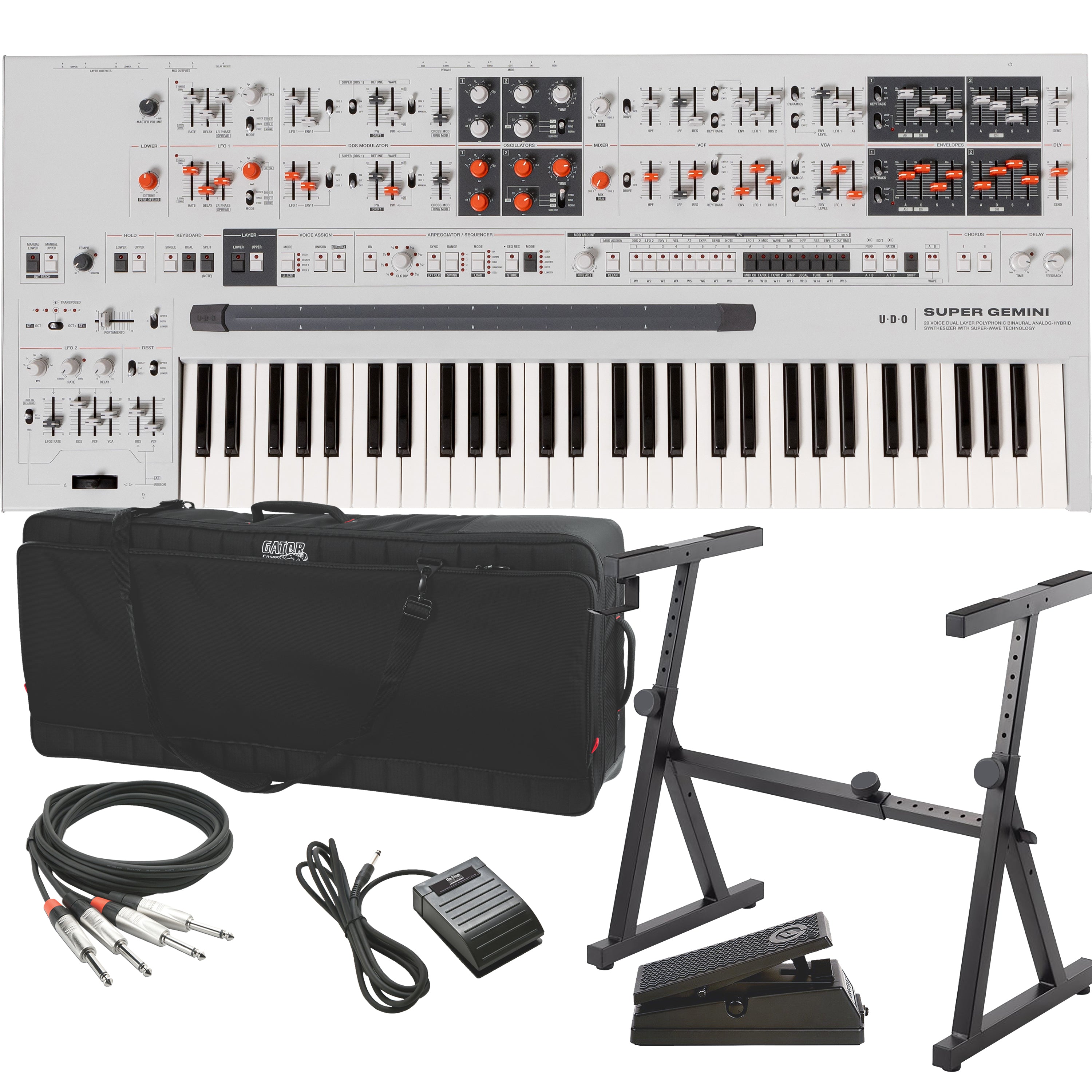 UDO Audio Super Gemini 20-Voice Bi-Timbral Keyboard Synthesizer STAGE RIG