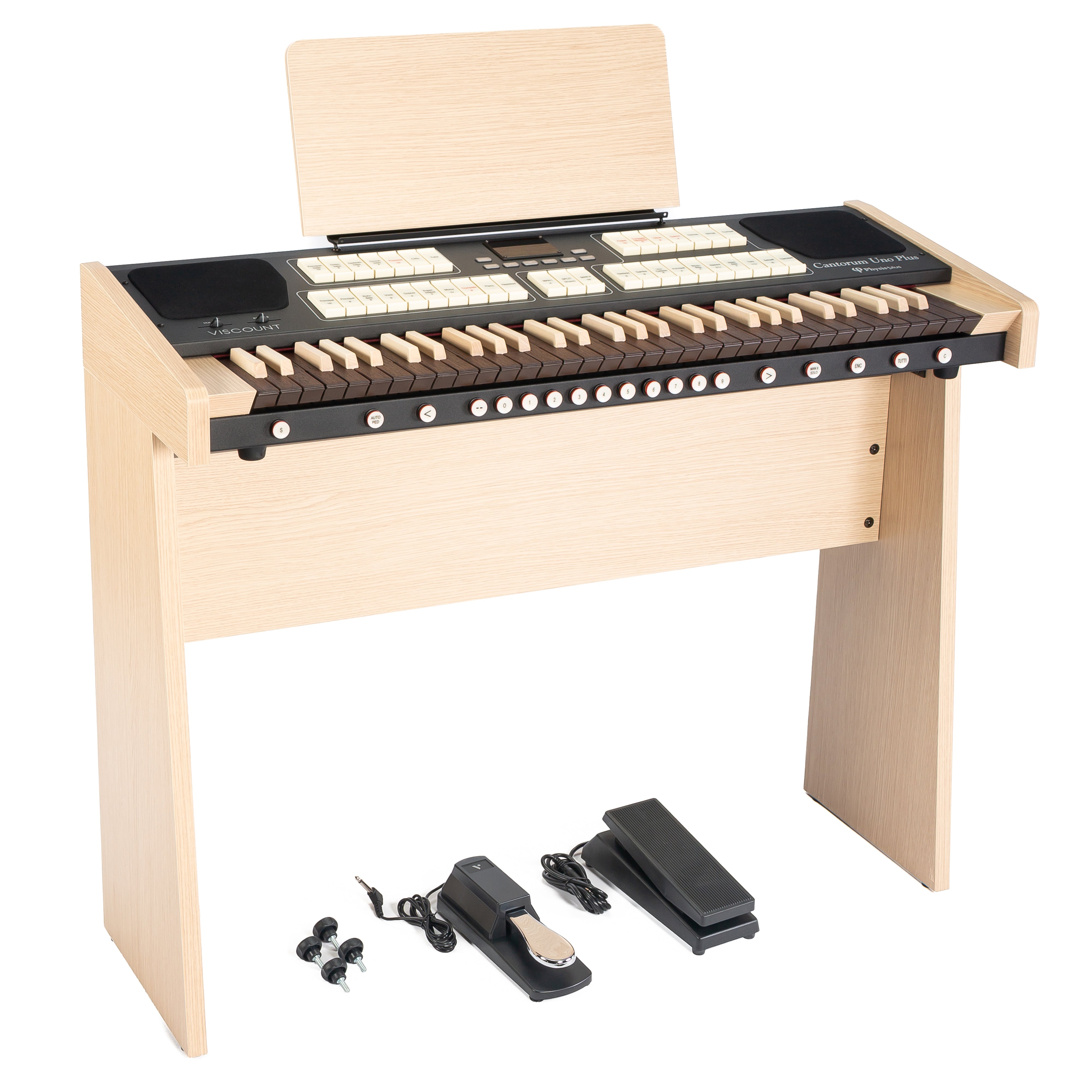 Viscount Cantorum Uno Plus Single Manual Portable Organ - Wood Keys with Stand - View 1